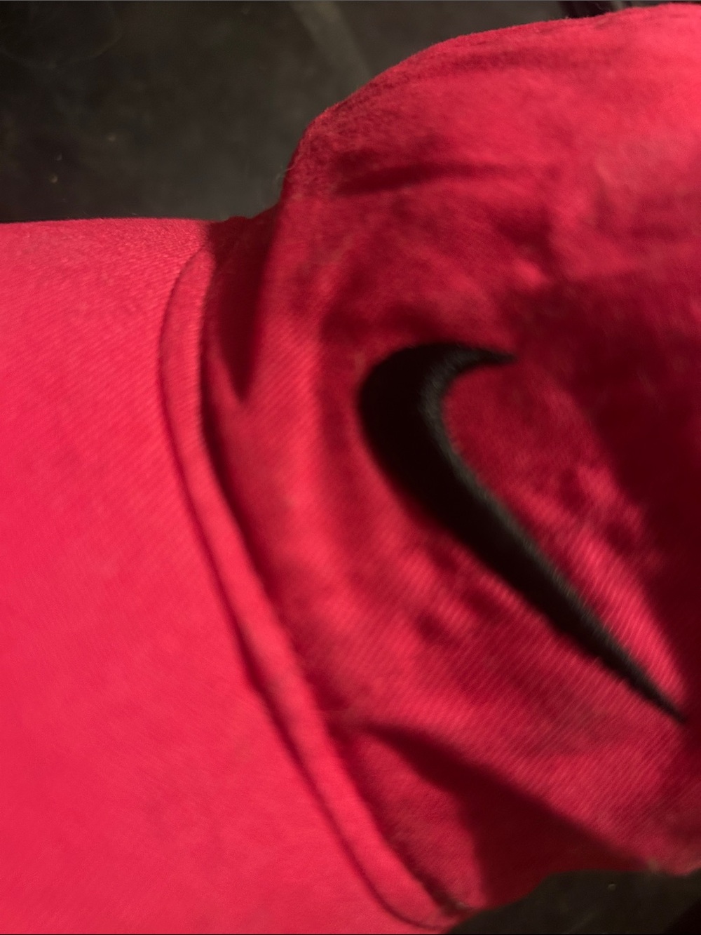 Nike Red Cap with Black Swoosh - Men's Casual Hat - Picture 2 of 8